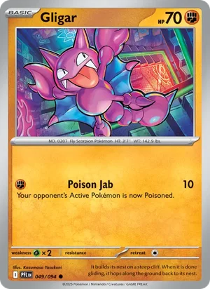 Gligar Phantasmal Flames Pokémon TCG Common 049