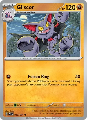 Gliscor Phantasmal Flames Pokémon TCG Uncommon 050