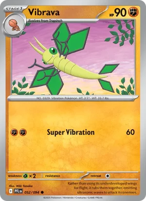 Vibrava Phantasmal Flames Pokémon TCG Common 052