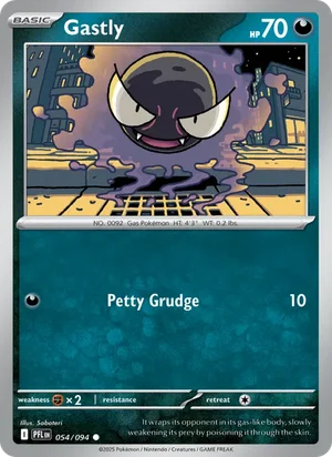 Gastly Phantasmal Flames Pokémon TCG Common 054