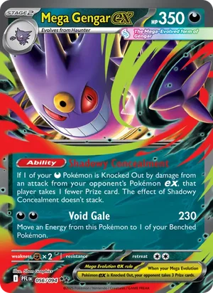 Mega Gengar ex Phantasmal Flames Pokémon TCG Double Rare 056