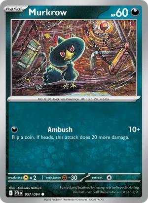Murkrow Phantasmal Flames Pokémon TCG Common 057