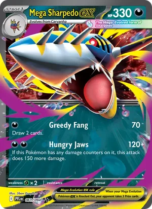 Mega Sharpedo ex Phantasmal Flames Pokémon TCG Double Rare 061