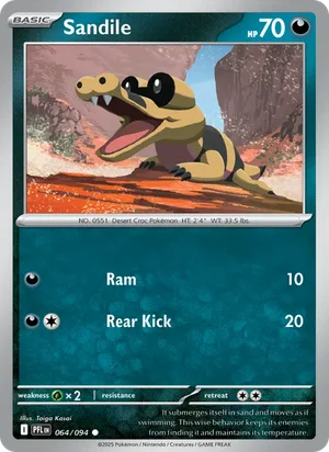 Sandile Phantasmal Flames Pokémon TCG Common 064