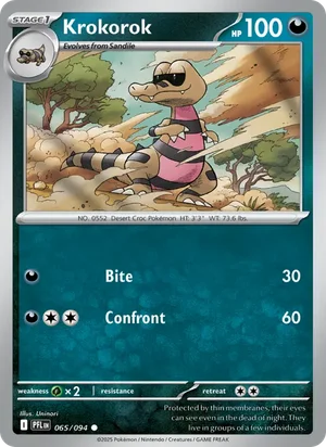 Krokorok Phantasmal Flames Pokémon TCG Common 065