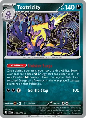 Toxtricity Phantasmal Flames Pokémon TCG Rare 068