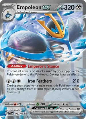 Empoleon ex Phantasmal Flames Pokémon TCG Double Rare 070