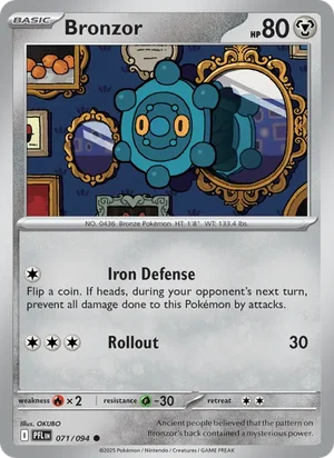 Bronzor Phantasmal Flames Pokémon TCG Common 071