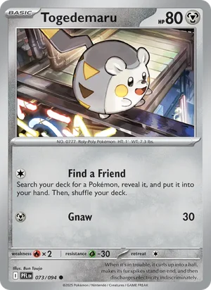 Togedemaru Phantasmal Flames Pokémon TCG Common 073