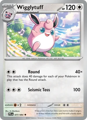 Wigglytuff Phantasmal Flames Pokémon TCG Uncommon 077