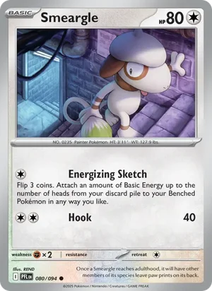 Smeargle Phantasmal Flames Pokémon TCG Common 080