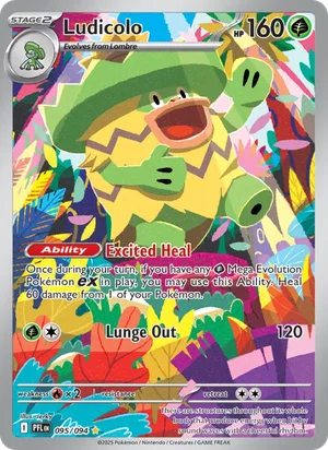 Ludicolo Phantasmal Flames Pokémon TCG Illustration Rare 095