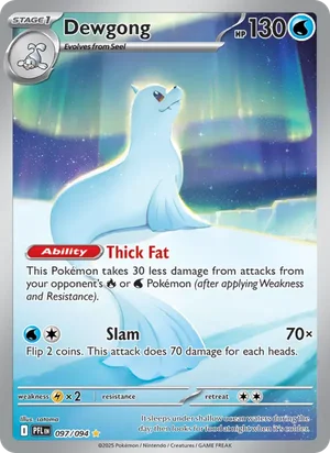 Dewgong Phantasmal Flames Pokémon TCG Illustration Rare 097