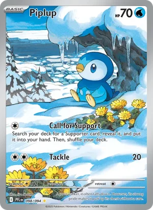 Piplup Phantasmal Flames Pokémon TCG Illustration Rare 098