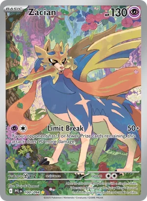 Zacian Phantasmal Flames Pokémon TCG Illustration Rare 100