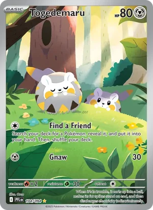 Togedemaru Phantasmal Flames Pokémon TCG Illustration Rare 104
