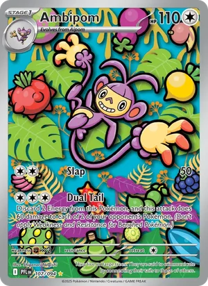 Ambipom Phantasmal Flames Pokémon TCG Illustration Rare 107