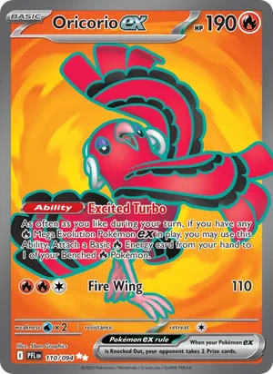 Oricorio ex Phantasmal Flames Pokémon TCG Ultra Rare 110