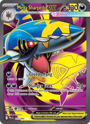 Mega Sharpedo ex Phantasmal Flames Pokémon TCG Ultra Rare 113
