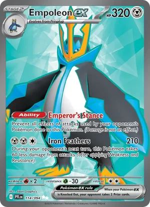 Empoleon ex Phantasmal Flames Pokémon TCG Ultra Rare 114