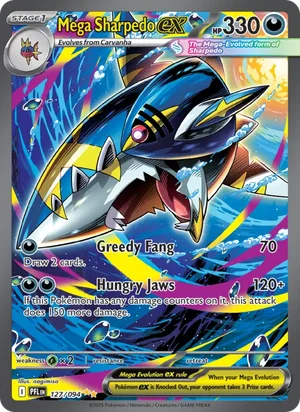 Mega Sharpedo ex Phantasmal Flames Pokémon TCG Special Illustration Rare 127