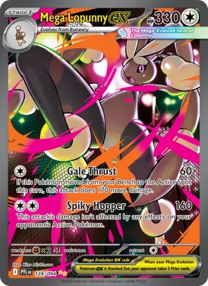 Mega Lopunny ex Phantasmal Flames Pokémon TCG Special Illustration Rare 128