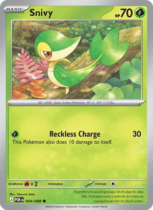 Snivy 004/088 Common, Perfect Order Pokémon TCG card