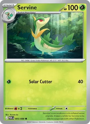 Servine 005/088 Common, Perfect Order Pokémon TCG card