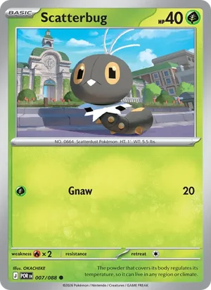 Scatterbug 007/088 Common, Perfect Order Pokémon TCG card