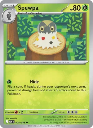 Spewpa 008/088 Common, Perfect Order Pokémon TCG card