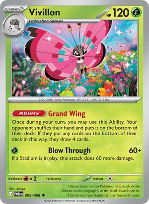 Vivillon 009/088 Uncommon, Perfect Order Pokémon TCG card
