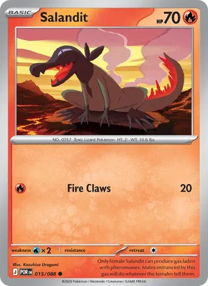 Salandit 015/088 Common, Perfect Order Pokémon TCG card