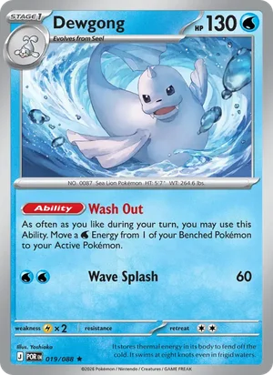 Dewgong 019/088 Rare, Perfect Order Pokémon TCG card