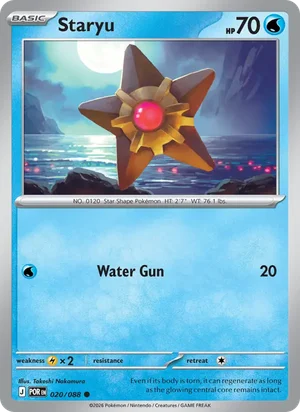 Staryu 020/088 Common, Perfect Order Pokémon TCG card