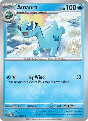 Amaura 023/088 Common, Perfect Order Pokémon TCG card