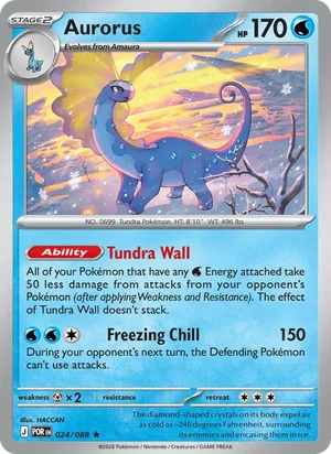 Aurorus 024/088 Rare, Perfect Order Pokémon TCG card