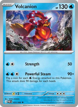 Volcanion 025/088 Uncommon, Perfect Order Pokémon TCG card