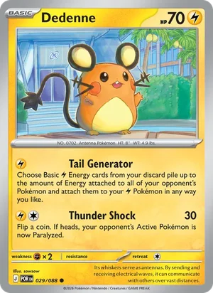 Dedenne 029/088 Common, Perfect Order Pokémon TCG card