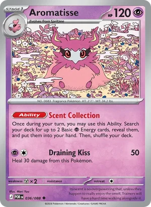 Aromatisse 036/088 Uncommon, Perfect Order Pokémon TCG card