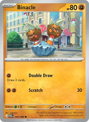 Binacle 042/088 Common, Perfect Order Pokémon TCG card