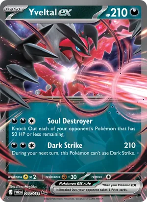 Yveltal ex 053/088 Double Rare, Perfect Order Pokémon TCG card