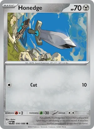 Honedge 056/088 Common, Perfect Order Pokémon TCG card