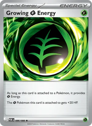 Growing Grass Energy 086/088 Rare, Perfect Order Pokémon TCG card