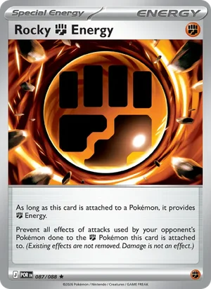 Rocky Fighting Energy 087/088 Rare, Perfect Order Pokémon TCG card