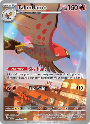 Talonflame 091/088 Illustration Rare, Perfect Order Pokémon TCG card