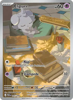 Espurr 095/088 Illustration Rare, Perfect Order Pokémon TCG card