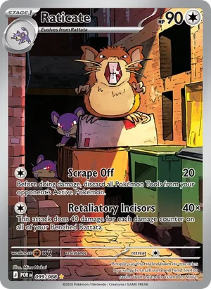 Raticate 099/088 Illustration Rare, Perfect Order Pokémon TCG card
