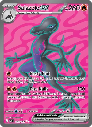 Salazzle ex 101/088 Ultra Rare, Perfect Order Pokémon TCG card