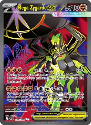 Mega Zygarde ex 104/088 Ultra Rare, Perfect Order Pokémon TCG card