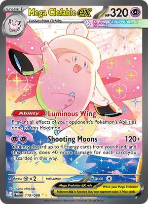 Mega Clefable ex 119/088 Special Illustration Rare